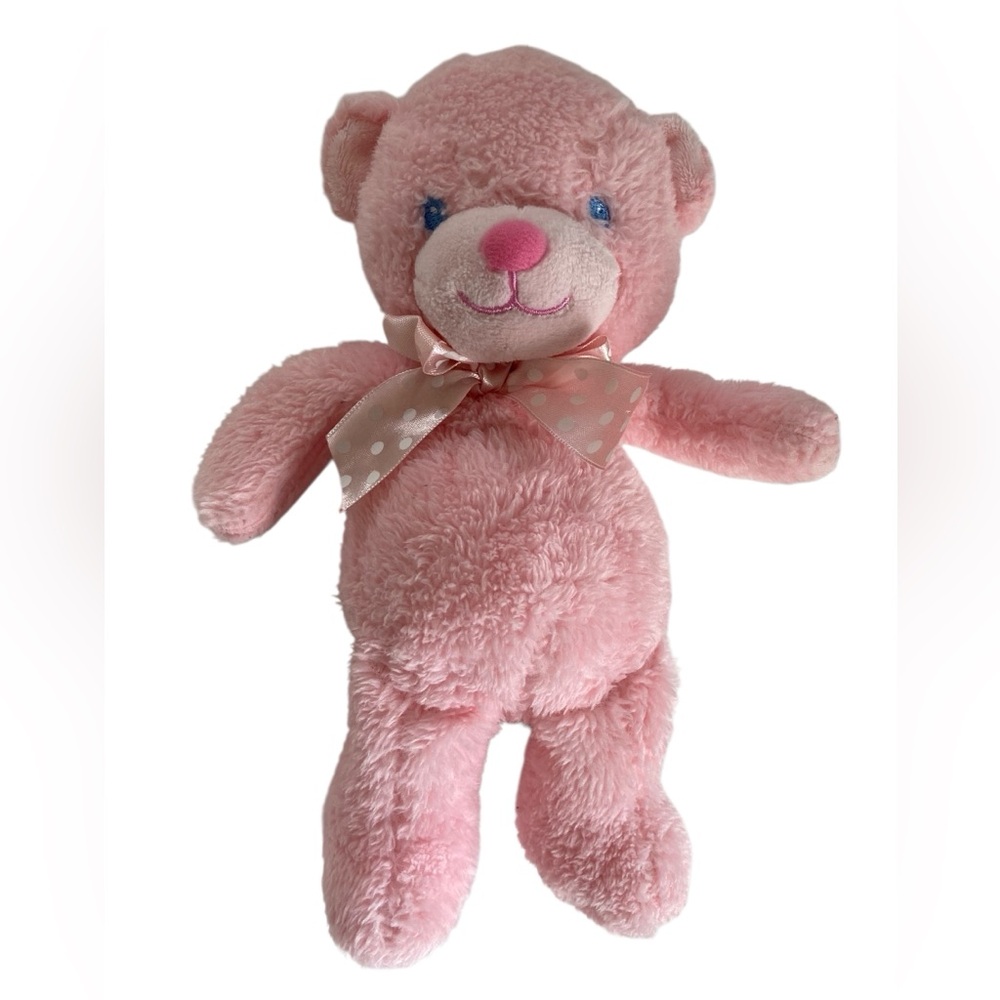 First & Main 2015 Babykins Pink Teddy Bear 10” Plush with‎ Bow #2823
